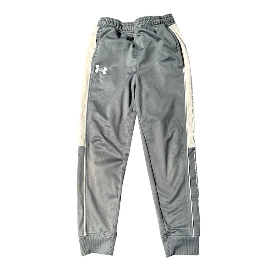 Under Armour Gray and Cream Joggers Streamlined Athletic Design